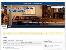Tablet Screenshot of basementquestionsandanswers.com